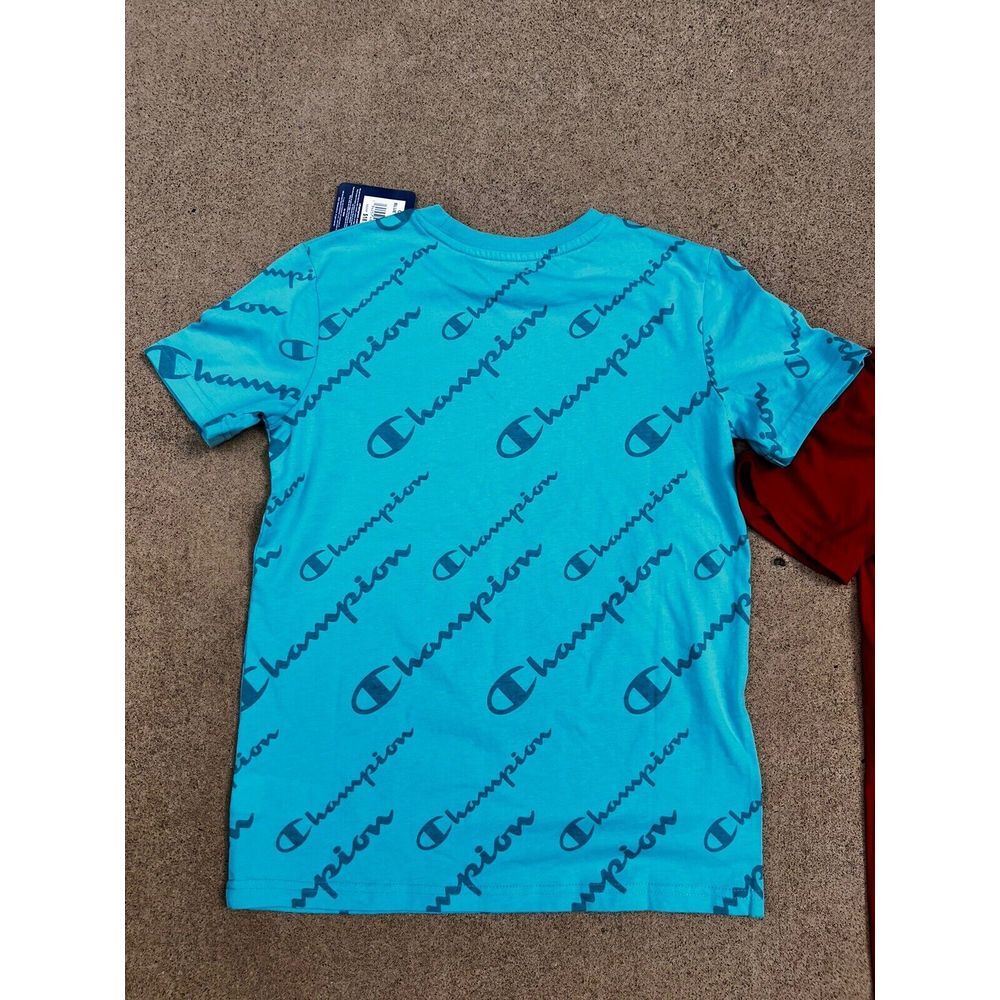 Champion Boys T-shirt‎ Graphic Tee Shirt Sz L Large Cotton Lot Of 2 Blue is BNWT - Picture 4 of 5